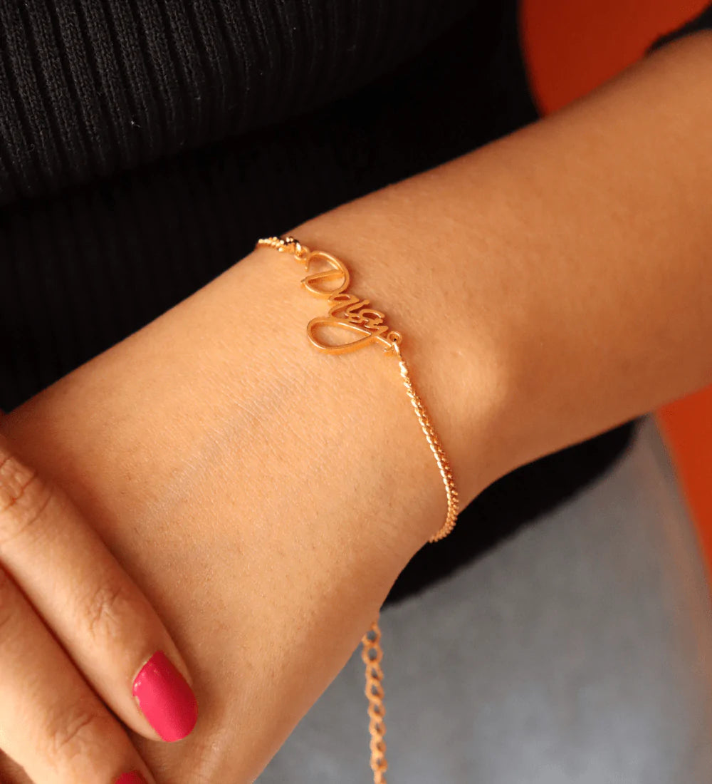Curlicue Name Bracelet