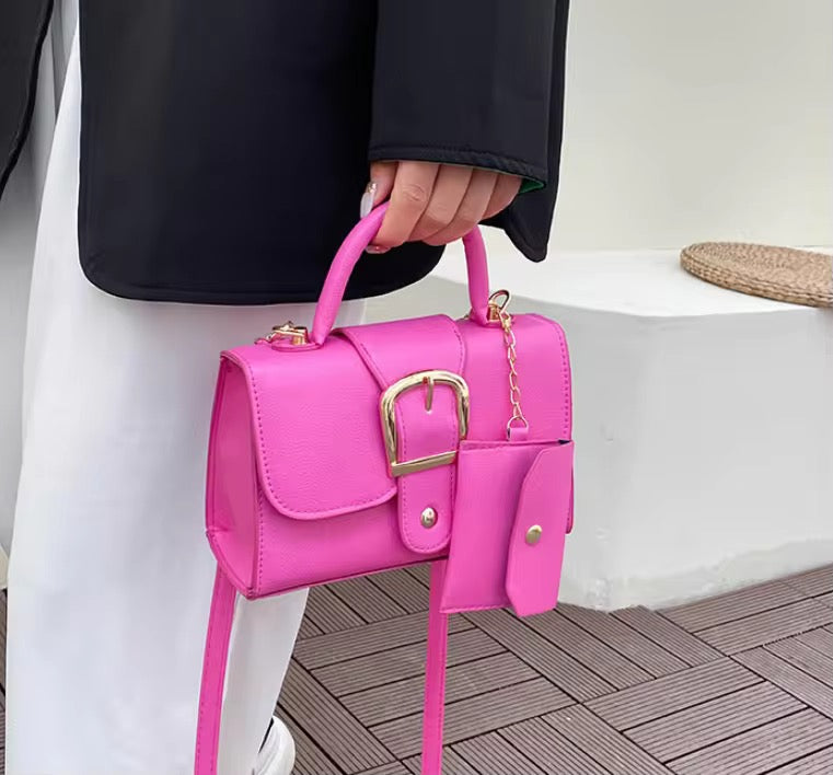 Chic Mini Buckle Bag with Pouch