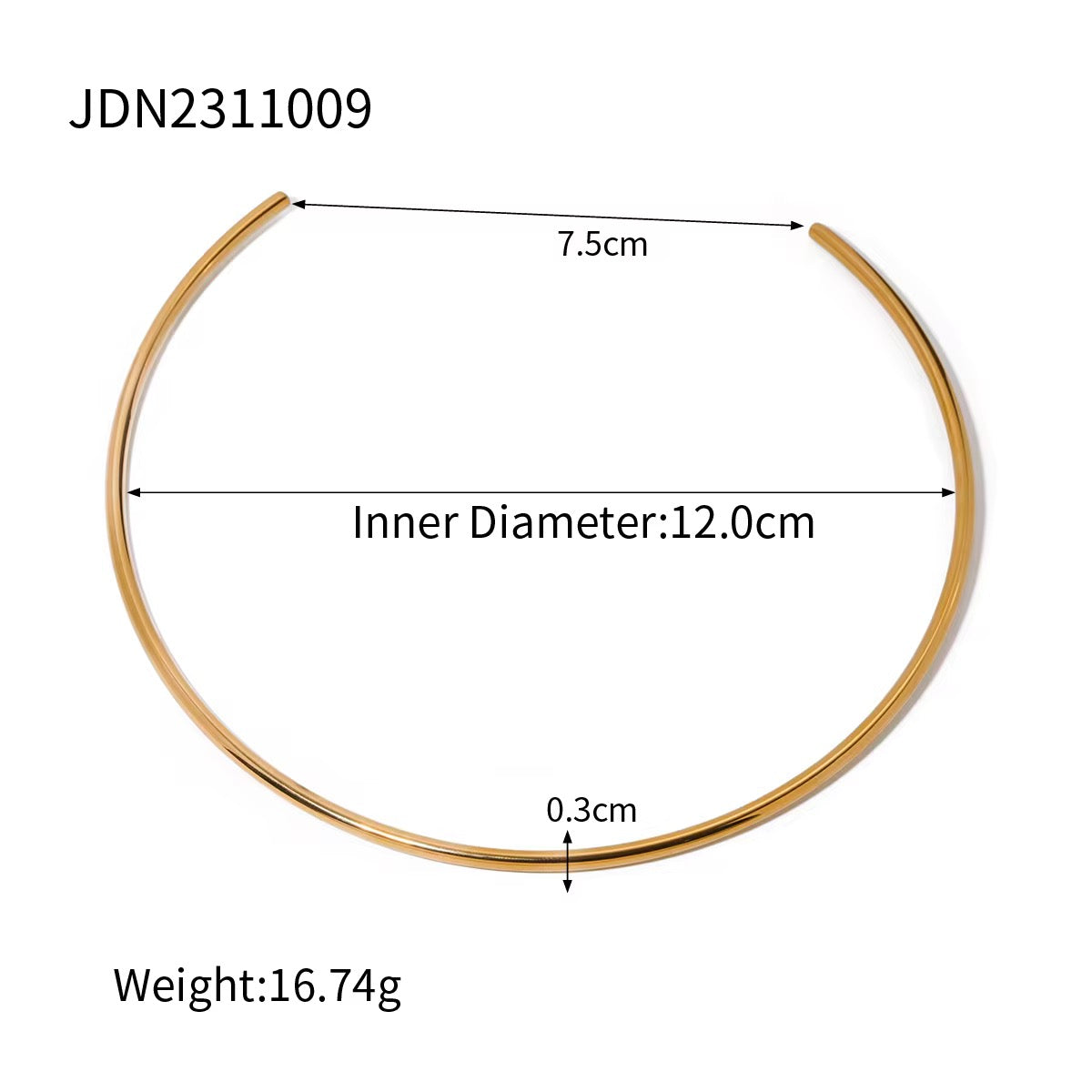 Classic Gold Choker Necklace | 18K Gold Plated Waterproof