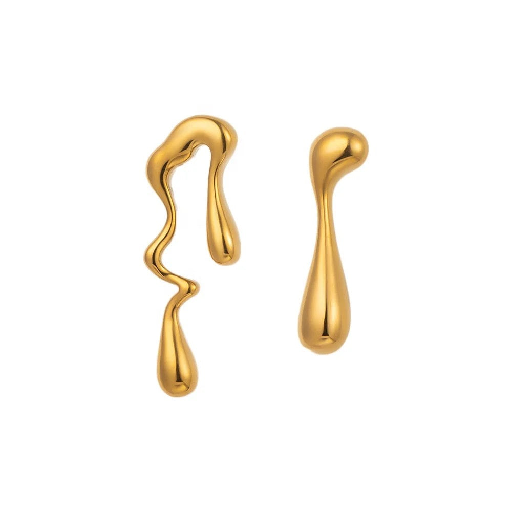 18k Gold Plated Flow Earrings
