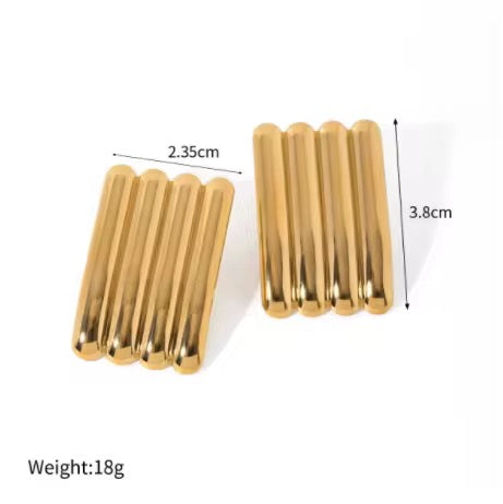 18K Gold Plated Bold Statement Earrings