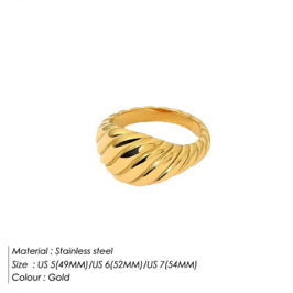 18K Gold Plated Croissant Ring