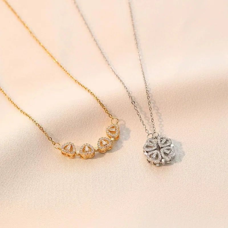 Titanium Steel Four Leaf Flower Necklace