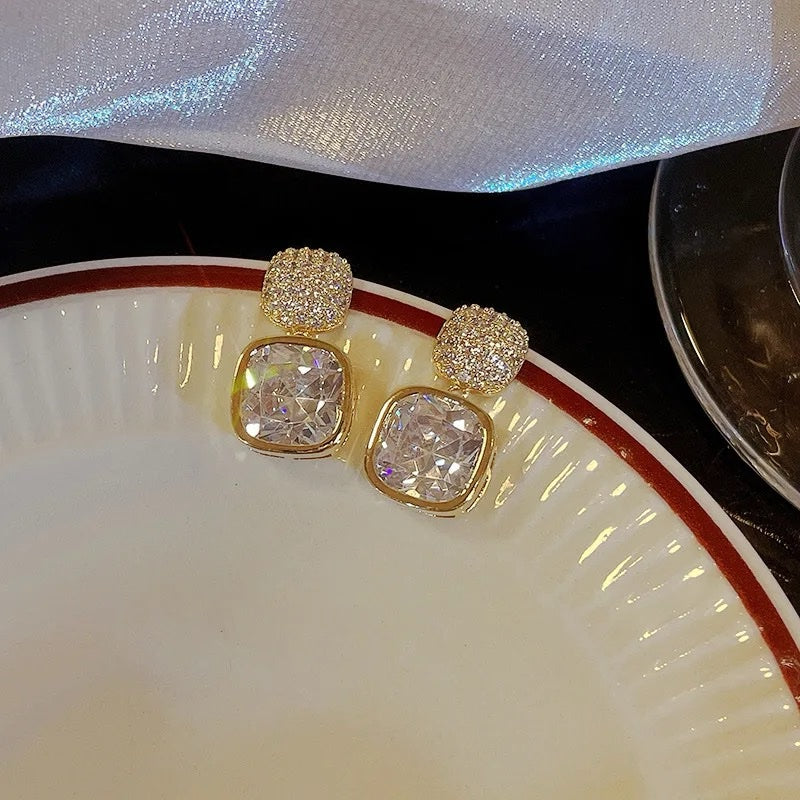 Luxury Square Zirconia Earrings