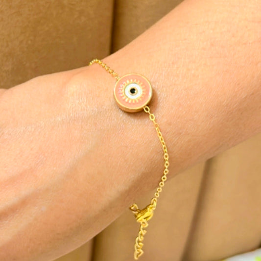 Radiant Citrine Guardian Evil Eye Bracelet