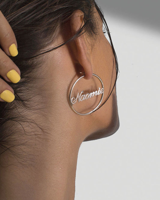 Personalized Hoop Name Earrings