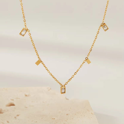 Dainty 18K Gold Plated Minimal Charm Necklace – Waterproof & Skin Safe