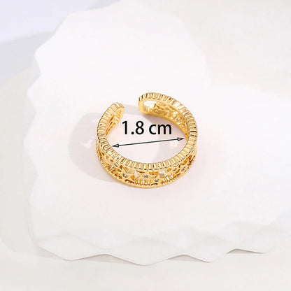 18K Gold Plated Adjustable Star Band Ring – Waterproof & Skin Safe