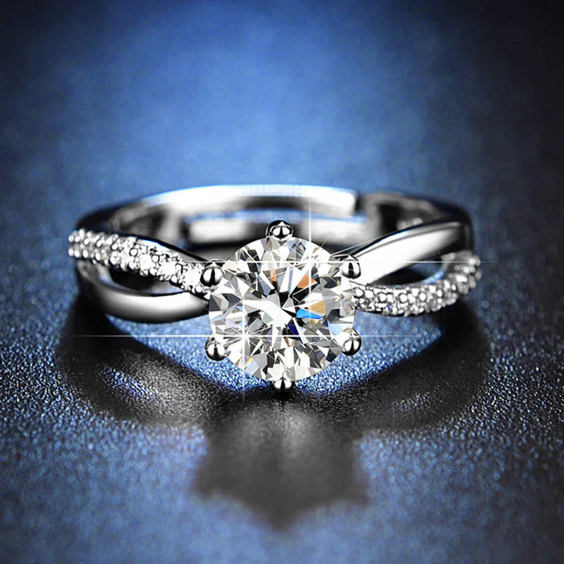 Silver Plated AD Studded Adjustable Ring – Anti Tarnish & Skin Safe