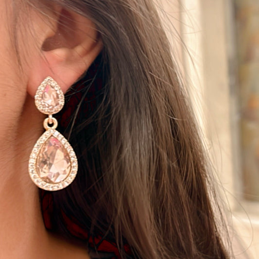 Blush Blossom Drop Earrings