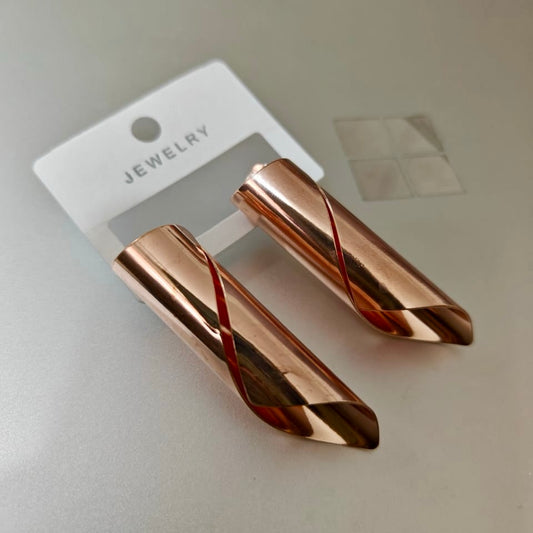 Rose Twisted Cylinder Earrings