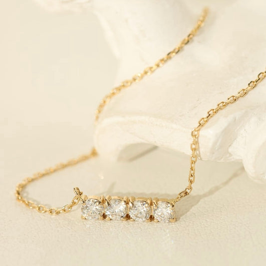 Dainty Golden Crystal Necklace