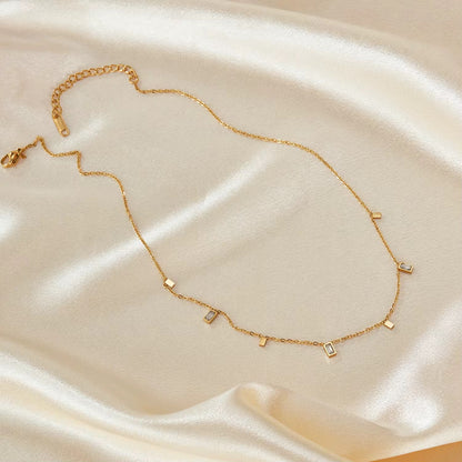 Dainty 18K Gold Plated Minimal Charm Necklace – Waterproof & Skin Safe