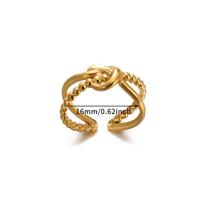 18K Gold Plated Adjustable Knot Ring – Waterproof & Skin Safe