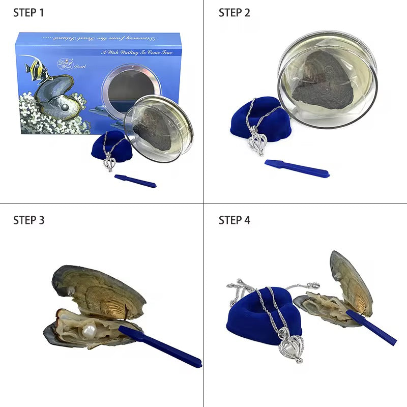 How to open oyster to reveal real pearl for necklace