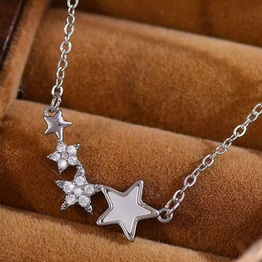 Silver Celestial Star Necklace
