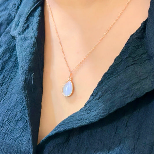 Rose Gold Droplet Necklace