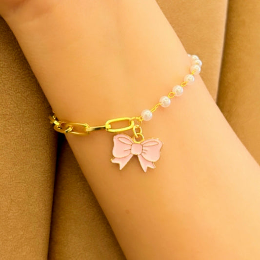 Pink Bow Bracelet