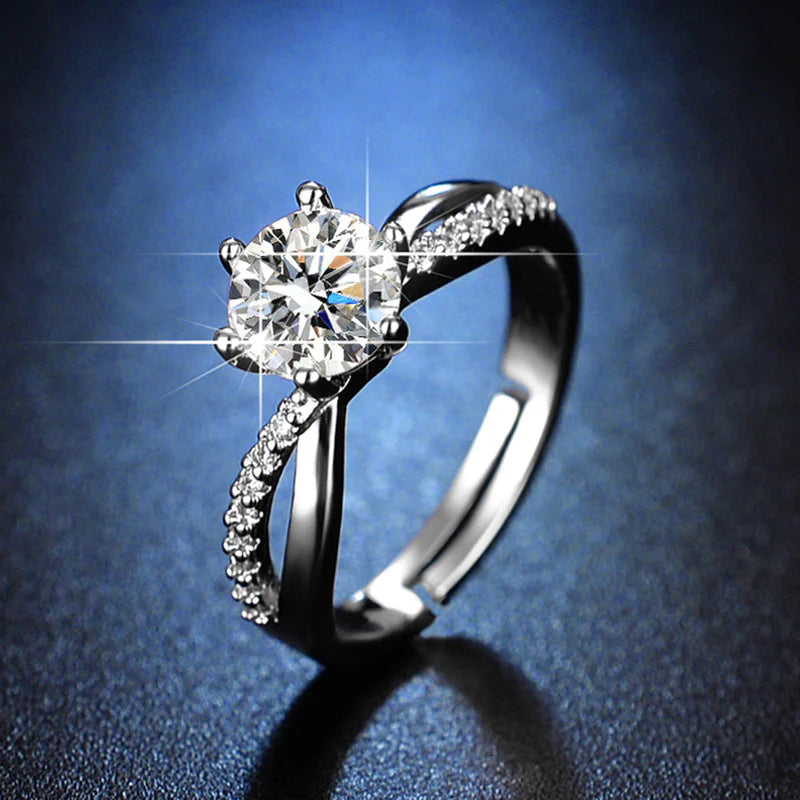 Silver Plated AD Studded Adjustable Ring – Anti Tarnish & Skin Safe