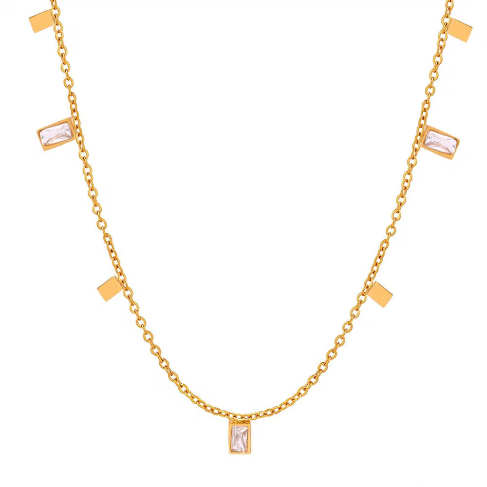 Dainty 18K Gold Plated Minimal Charm Necklace – Waterproof & Skin Safe