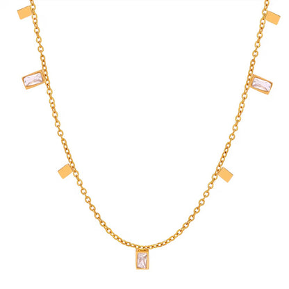 Dainty 18K Gold Plated Minimal Charm Necklace – Waterproof & Skin Safe