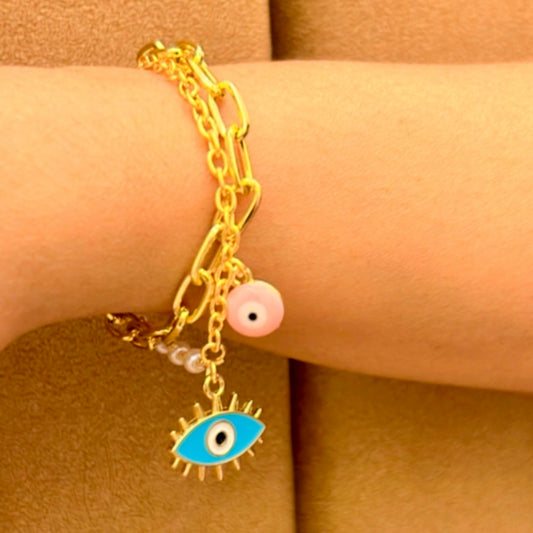 Azure Bliss Evil Eye Bracelet