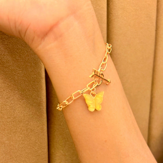 Sun-Kissed Butterfly Elegance Bracelet