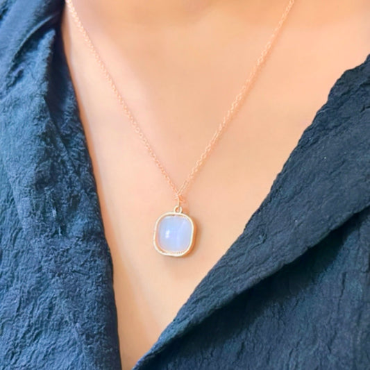 Rose Gold Square Elegance Necklace