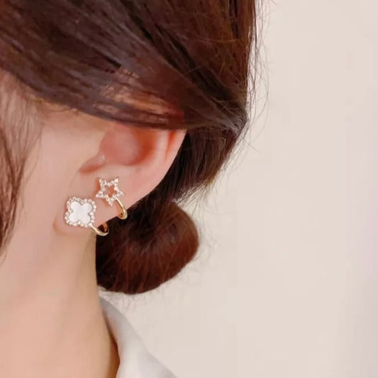 Clover Star Ear Studs