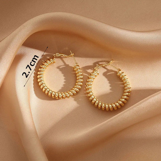 Rose gold Spiral Whirl Earrings