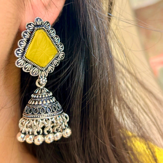 GoldenHex Harmony Jhumka
