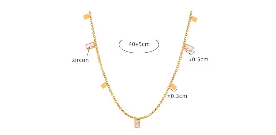 Dainty 18K Gold Plated Minimal Charm Necklace – Waterproof & Skin Safe