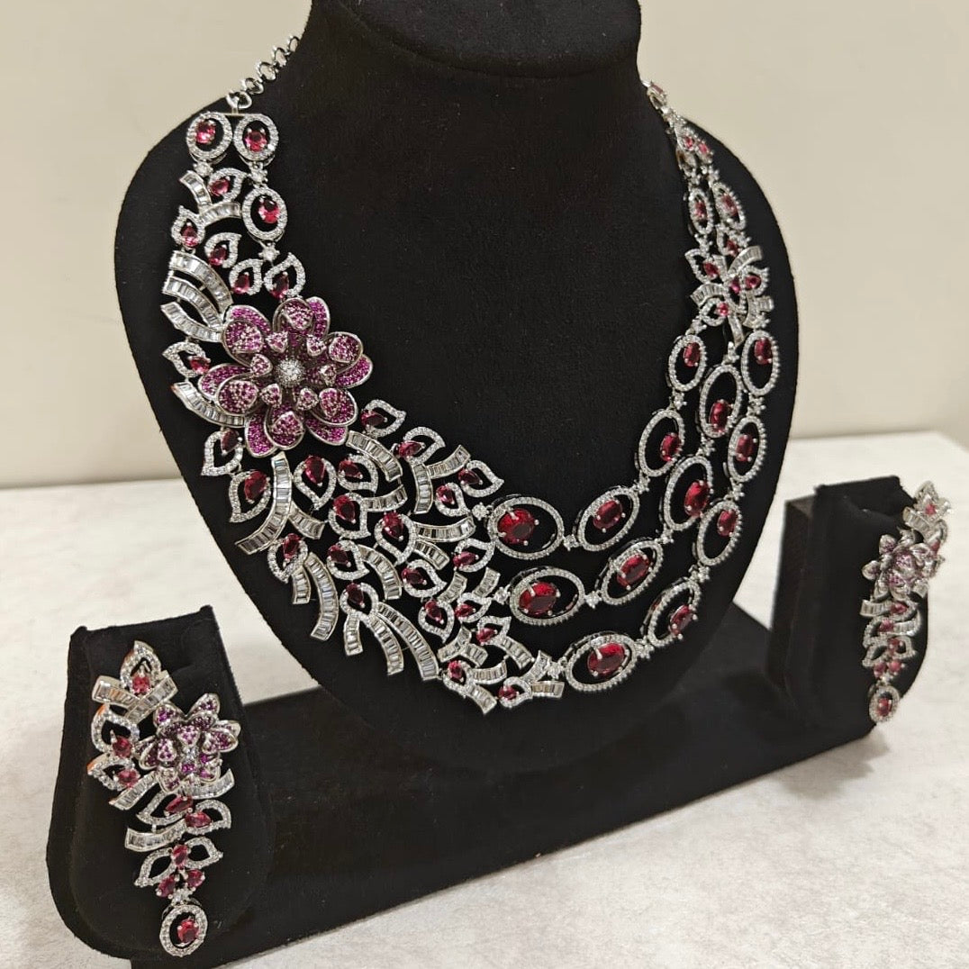 Zoomed view of stones and intricate craftsmanship