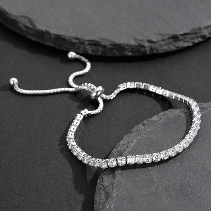 Silver Plated CZ Tennis Bracelet – Round Cut, Anti Tarnish & Skin Safe