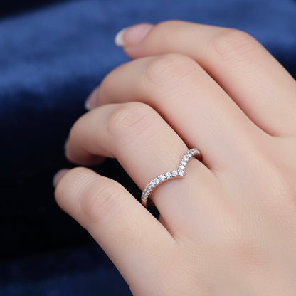 Silver Plated V-Shape Adjustable Ring – AD Studded & Anti Tarnish