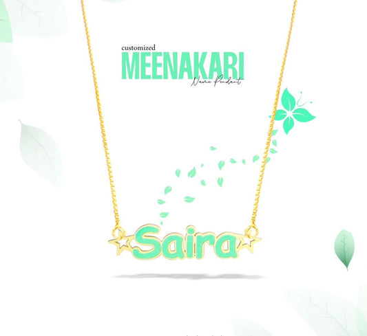 Enamel Star Name Necklace