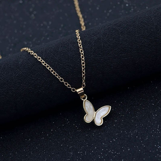 Celestial Butterfly Necklace - Silver