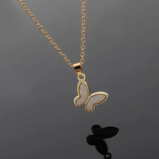 Celestial Butterfly Necklace - Golden