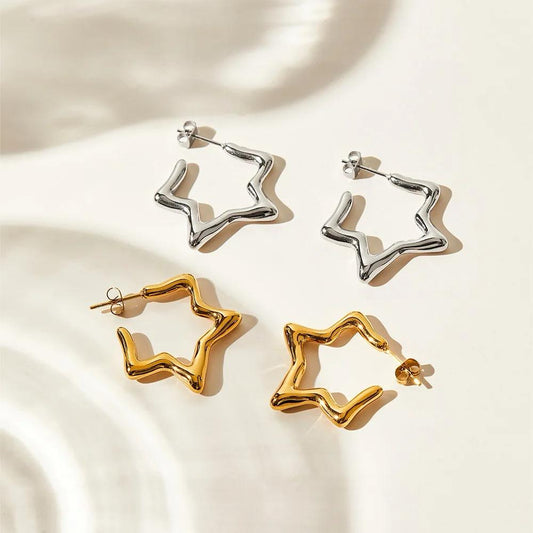 Star Earrings - Silver