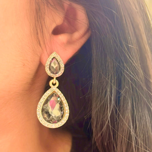 Steel Symphony Drop Earrings