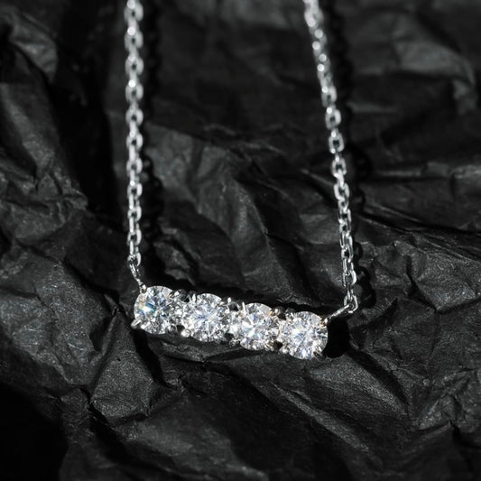 Dainty Silver Crystal Necklace