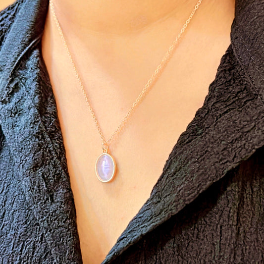 Rose Gold Oval Elegance Necklace