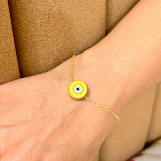 Golden Luminary Evil Eye Bracelet