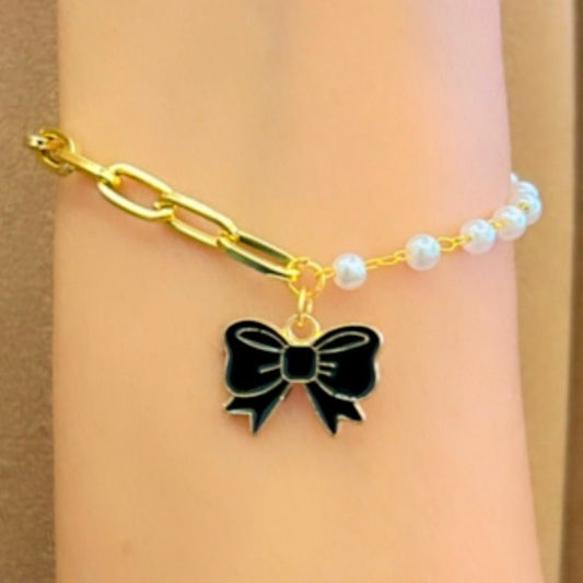 Black Bow Bracelet