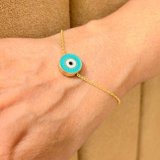 Celestial Azure Guardian Evil Eye Bracelet