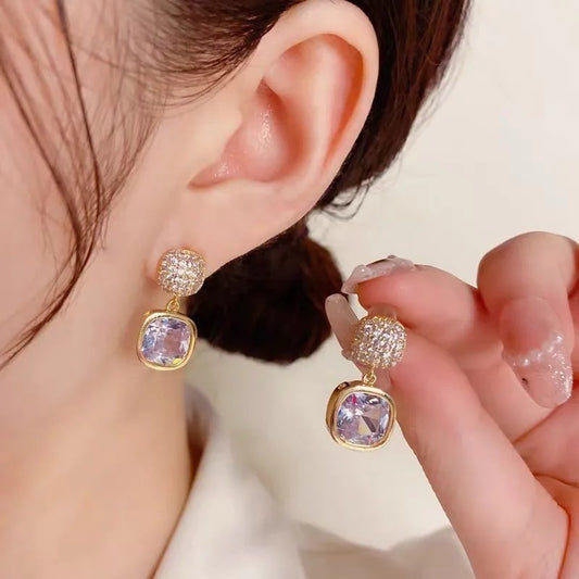 Luxury Square Zirconia Earrings
