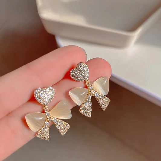 Cat-Eye Bow Elegance Drops