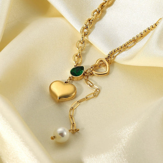 Heart’s Embrace Pearl Necklace