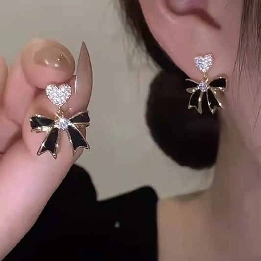 Glamorous Bow Bling Earrings