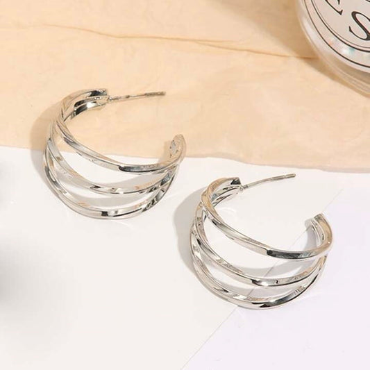 Triple Hoop Elegance Earrings